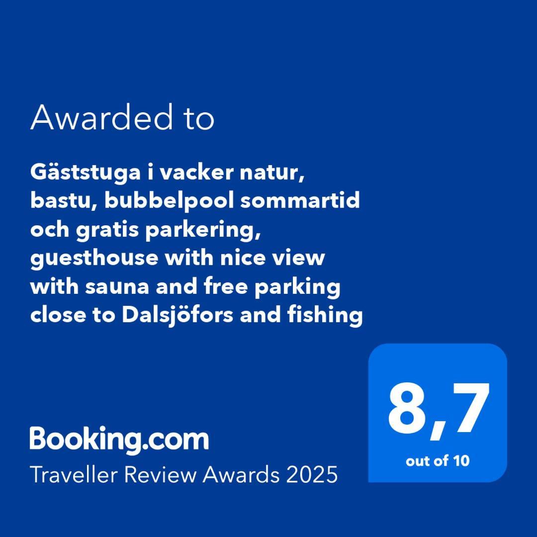 Gaeststuga I Vacker Natur, Bastu, Bubbelpool Sommartid Och Gratis Parkering Naera Ulricehamn Och Lassalyckan, Guesthouse With Nice View With Sauna And Free Parking Close To Dalsjoefors And Fishing Borås Εξωτερικό φωτογραφία